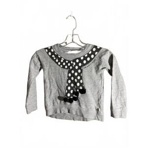Kate Spade 4T Adorable Gray Polka Dot Sweater with Scarf Design